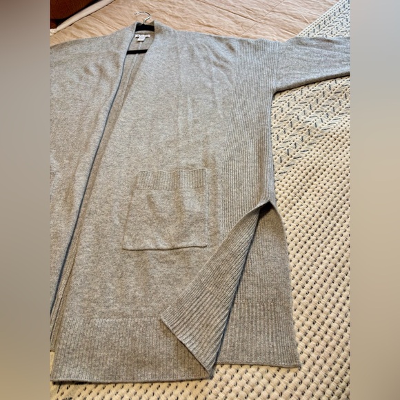 Spirit Wool Cashmere Wrap Cardigan | Athleta | Heather Gray | 2X | NWOT - Picture 3 of 13